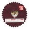 Dark Red Suede Mat Board for 20x20 Frames - Heart Opening for 8x8 Photos